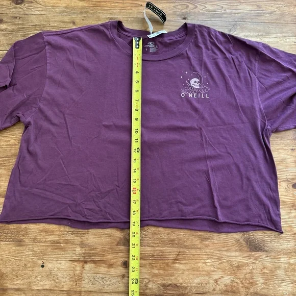 O'Neill Oversized Purple Skull Dreamer Cotton Short Sleeve T-Shirt Women's L NWT - Picture 10 of 11